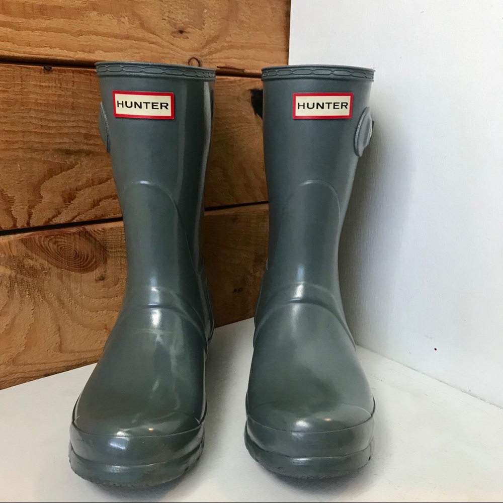 Original Short Hunter Boot in Graphite Size 7